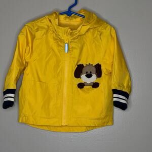 London Fog Boys 12-24 Months Yellow Puppy Rain Slicker